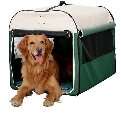 Hundebett Katzenbett Katzen Bett Hunde- Und Katzen-Pop-Laufstall, Haustierhäuser Für Hunde Und Katzen, Indoor- Und Outdoor-Übungsstall, Hundezelt Katzenkorb Hundematte ( Color : Grün , Size : 70*55*50
