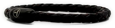 Colorcuff Premium Lederarmband, Echtleder, starker Magnetverschluss, geflochtenes Herren- und Damenarmband inkl. Schmuckbeutel, handgefertigt in Deutschland (Slim Black Vintage, 20.50)