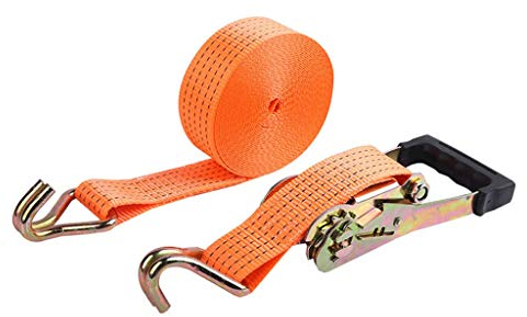 Ratschen-Zurrgurte, Ratschengurt, Spanngurte – 5,1 cm breit, 6 m Zugkraft, 5 t, 2 Sätze, Hammer-Alternative – Ladungsgurte zum Bewegen von Geräten, Rasengeräten, schweren Motorrädern (Farbe (Oran