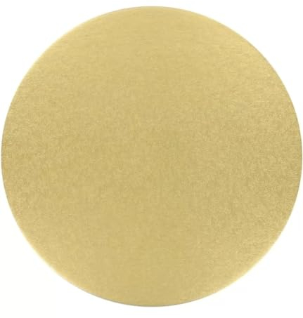 EliteKoopers 6 inches Round Shape Gold 2MM Thickness Cake Board Cake Display Base MDF Hardboard (Pack of 1)