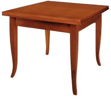 Liberoshopping Mesa cuadrada tipo libro acabado en cerezo medida 90 x 90 cm extendida 180 cm