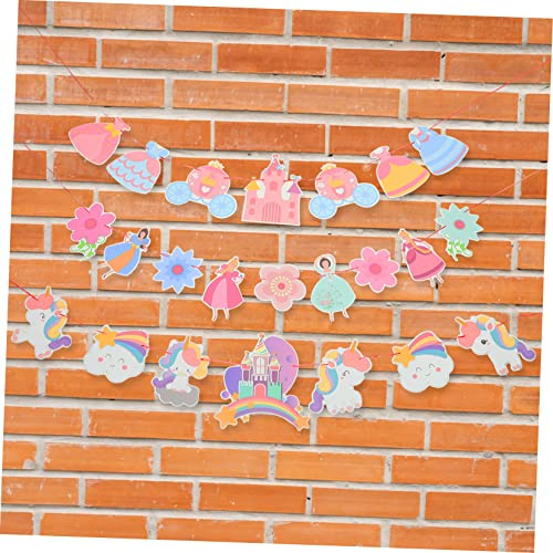 UPKOCH 3stücke Teiliges Party-dekorationsbanner Mit Cartoon-blumen Für Prinzessinnen Dekoration Für Geburtstagsfeiern Babypartys Und Themenpartys Langlebig Und Auffällig