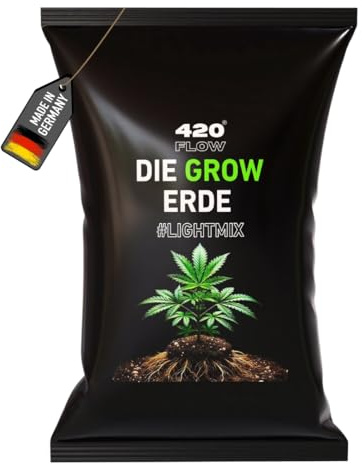420Flow® Grow Erde für Cannabis Samen (20L) | Cannabis Erde mit optimierten pH-Wert | Perlite für ideale Wasseraufnahme | Perfekte Ergänzung für Dein Growbox Komplettset | Problemlose Anwendung