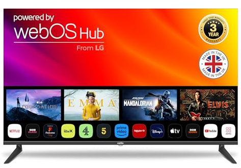 Cello 55″ 4K Ultra HD Frameless Smart Ultrafast WebOS TV, 3 Years Warranty, Freeview Play & FreeSat, Bluetooth, Netflix, Apple TV+, BBC iPlayer Frameless Bezel Made in the UK