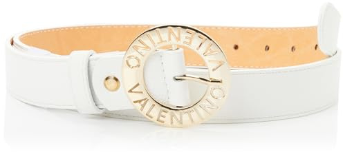 Valentino, PLAQUE BUCKLE BELT, HAMPTON BIANCO/ORO, Large