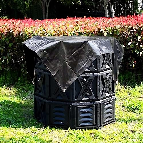Compostiera Grande Da 720 Litri Con Copertura Antipioggia, Compostatrice Espandibile For Esterni, Compostatrice Da Giardino Resistente Alle Intemperie, For Rifiuti Da Giardino, Cucina E Cortile.(720l)