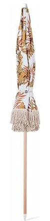 SBCGFY Ombrellone da Spiaggia per Esterni, ombrellone con palo in Legno e Nappe in Cotone, 200 cm, Base Non Inclusa