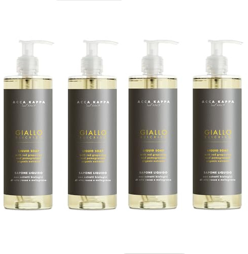 thehotelery.de ACCA KAPPA Giallo Elicriso Flüssigseife 380ml, Hotelkosmetik, Wellness & Spa, Hotelshampoo, Hotelkosmetik Hand Wash Seife (18x 380ml)