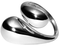 Purelei Swirl Ring – Verstellbarer Statement-Ring mit geschwungener Form – Edelstahl 14K/18K vergoldet – Tropfendesign – Größen S/M & M/L – 7,16 g – Wasserfest