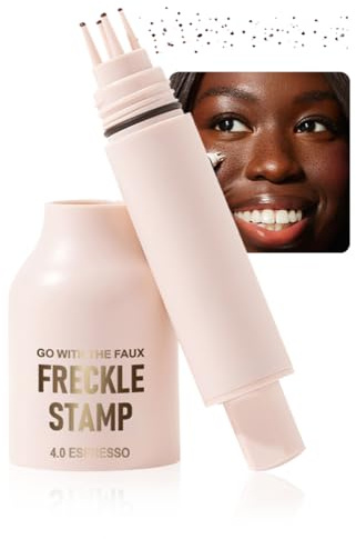 Make-up Freckles Pen mit Drucktechnik | Natürliche Sommersprossen Stift für Halloween & Sonnengebräunte Kosmetik | 24h Haltbar & Wasserdichter Freckle Stamp für empfindliche Haut | 4.0 Espresso
