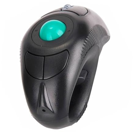 Kisangel Souris à Boule de Commande Prise en Main Confortable Port USB sans Fil 2,4 Ghz 5 Touches, pour Ordinateur Portable