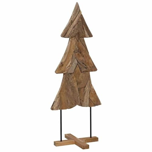 vidaXL Weihnachtsbaum mit Ständer Braun 151 cm Massivholz Teak