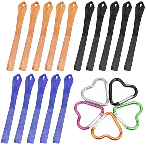15 Zurrschlaufen,Spanngurte Motorrad Mit 5 Karabinern,Geeignet Für Auto,Motorradtransport,Fahrradcamping Spanngurt Set,40,5 cm X 2,5 cm,Zur Ladungssicherung,Belastbar