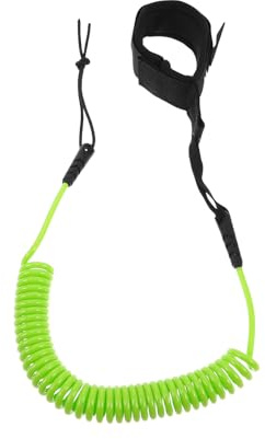 GATHINESS Paddle Board Leash Coiled Leg Rope with Wrist Strap, Anti-loss Paddleboard Accessory for Water Sports, Sturdy Blue-green Sup Safety Leash for Stand-up Paddleboarding