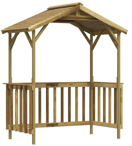 Mokuyary Abri de Barbecue 163,5x93x210 cm Bois de pin imprégné Tonnelle de BBQ Extérieur Gazebo Pavillon, Abri de Barbecue pour Grillades, Camping, Événements, Fêtes, Pique-niques