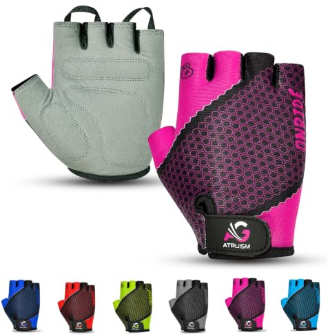 ATRUISM GEAR Kids Bike Gloves, Fingerless Cycling Gloves for Boys & Girls, Ages 2-8, MTB, BMX, Mountain Biking