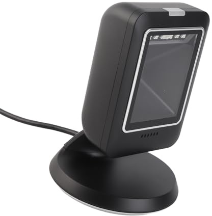 Hyuduo 2D Handsfree Streckkodsläsare, USB Trådbunden Skrivbordsstreckkodsläsare med 640 X 480 CMOS, Självavkännande Kontinuerlig Skanning, Läser 1D 2D-skärmkoder för POS-kontor