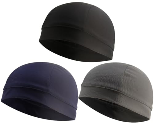 DEEPCRAFF 3 Piezas Gorro para Casco de Bicicleta Ciclismo Resistente al Viento Forro Interior de Poliéster Transpirable para Deportes al Aire Libre y Reducción de Fricción