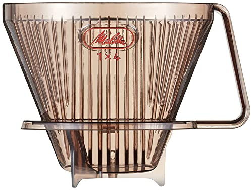 Melitta AF-M1 x 4 Kaffee-Tropfer, Made in Japan, Messlöffel, Messlöffel, Kunststoff, für 4 bis 8 Tassen, Braun, Aromafilter-Serie