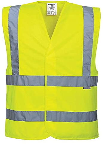 Portwest Gilet Hi-Vis Baudrier & Double Ceinture, Couleur: Jaune, Taille: S/M, C470YERS/M