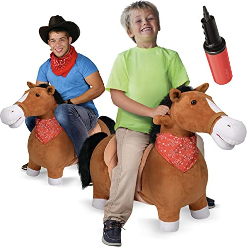 WALIKI Toys Large Size Bouncy Horse Hopper (Hopping Horse, Inflatable Ride-On Pony, Ridding Horse for Kids, Jumping Horse, Pump Included, Same Size As Rody Max)