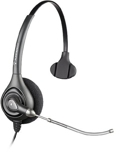 Plantronics SupraPlus HW251 - Auricular con micrófono para teléfono Fijo o PC, Negro (Reacondicionado)