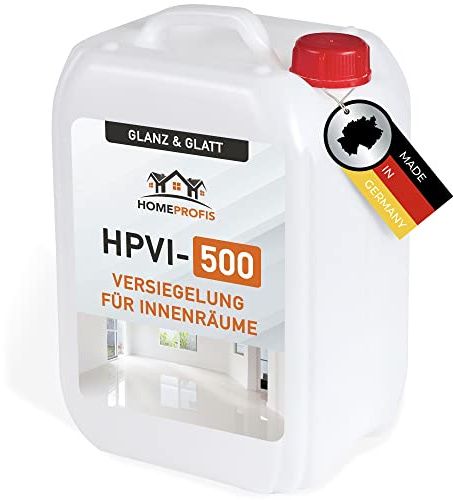 Home Profis® HPVI-500 glasklare Premium Versiegelung (3m²) für Garage & Werkstatt – Transparente 2K Epoxidharz Bodenversiegelung bis zu 1,5kg Schutzschicht Innen Laminierharz für Bodenbeschichtung