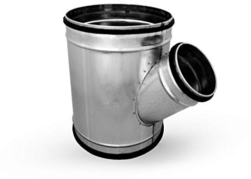 Abzweigstück 100-315mm 45° mit Dichtung Wickelfalzrohr - Zubehör Absauganlage (200-150mm)