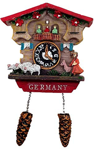 Cuckoo Clock Style Germany Fridge Magnet Travel Souvenir Gift Collection Home Kitchen Decoration Magnetic Sticker, Germany Refrigerator Magnet