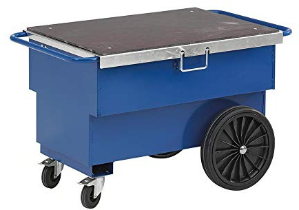 Werkzeugwagen Handwagen 400 kg, LxBxH 1.260 x 760 x 720 mm, Volumen: 300 Liter, blau