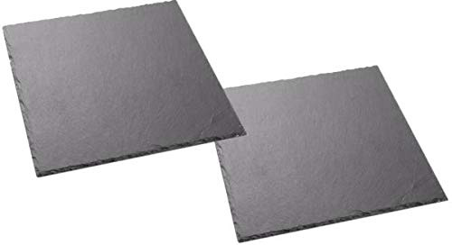 Schieferplatten 30 x 30cm - 2er Set quadratisch