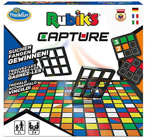 ThinkFun - 76463 - Rubik's Capture - das rasante Farben- und Muster-Suchspiel für 4 Personen ab 7 Jahren. EIN schnelles Spiel für Jungen und Mädchen.