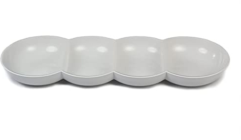 Tupperware Allegra Perle weiß/cremefarben mit Glitzer Servierschale Servierschalenquartett 38652