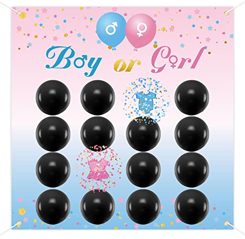 Gender Reveal Party Spiele, BLOOMWIN Boy or Girl Dart Balloon Board Game, Babyparty Ratespiel, Gender Reveal Party Deko, Gender Reveal Ideen