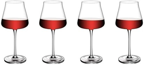 Habiba Weingläser Rotweingläser-Set Langlebig Exquisite Weingläser Klare Weintasse Perfekt für Partys, Feiern, Einweihungspartys, Hochzeiten Sauber