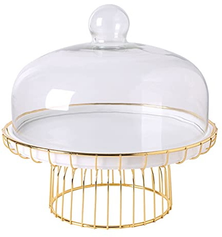 Présentoir à Gâteau Plateau de gâteau en céramique de luxe lumineux rond plat pâtissier ménager plaque mariage assiette de dessert anniversaire table d'anniversaire table d'affichage de thé de l'après