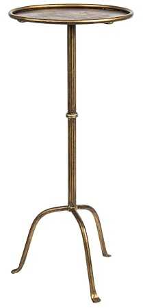 Metal Martini Cocktail Table, Antique Brass