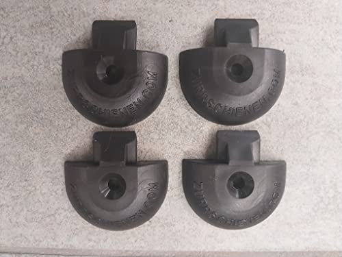 4X Endkappe Einsteckkappe für Airlineschiene runde Form, schwarz, Kunststoff, für 50mm Zurrschiene halbrund