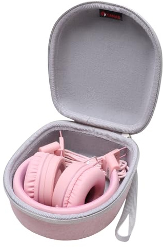 XANAD Kids Headphone Case for iClever/EarFun/IMYB/Olyre/Nabevi/PowerLocus/Belkin Wireless Foldable Kids Headphones (Pink)