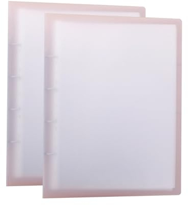 IkErna 2 Pcs A3 -Buchordner Mit Abnehmbaren Klaren Taschen, Durchscheinende White Cover -Präsentationsdokument -Projektdateien Ordner/60 Pages