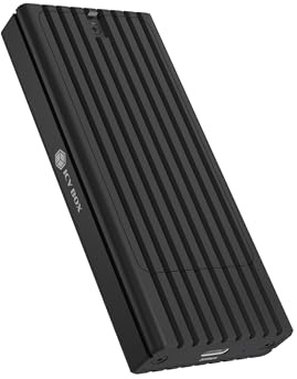 ICY BOX Custodia M.2 NVMe, USB 3.2 (Gen 2x2, 20 Gbit/s), USB-C, SSD M.2 NVMe, PCIe 3.0, Chiave M, Sistema di raffreddamento, Alluminio, IB-1917M-C32