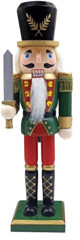 Warmhm Casse-Noisette Bois pour Noël Décoration Mignonne De Soldat Cadeau De Bricolage pour Bureau