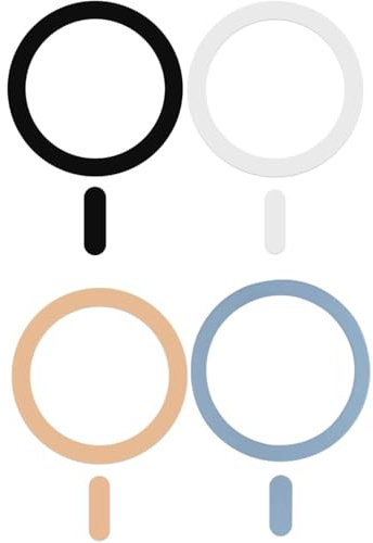 TPZORJX 4 Pezzi Magnetici Senza Fili Universali in Metallo- Anello Magnetico Cellulare, Universal Ring in Metallo Anello Magnetico(multicolore)