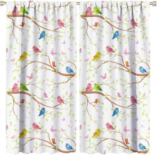 Vorhang, Kinderzimmer, 3D Blumentier Schmetterling 140X160 cm (B + H) Kindervorhänge Mit Ösen, Polyestervorhänge, Wärmeschutzvorhang, Blickdichter Vorhang Mit Ösen, Kindervorhänge Für Wohnz-804764480