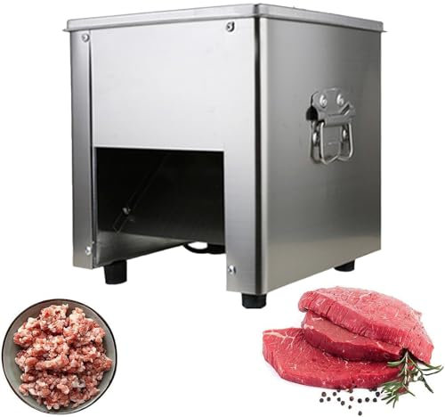 850W Electric Meat Cutting Machine 150kg/h, 2.0mm-21mm Commercial Electric Meat Cutter Machine (Slicer Machine/Shredder Machine/Dicer Cutter), for Chicken Fish Beef,3.5mm