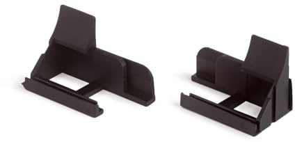 FaiX3.it Kit piedini ganci per zanzariera avvolgibile verticale in luce. Con bordo, colore nero