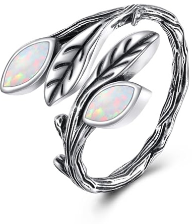 POPLYKE Sterling Silber Löffel Ring Vintage Daumen Ringe Boho einstellbar offener Ring Aussage Schmuck Geschenke für Frauen
