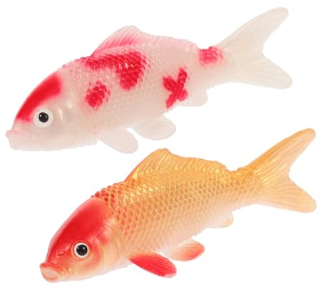 BESPORTBLE 2stücke Koi Fisch Deko Realistische Miniatur-Fisch Modelle Für Aquarien Künstliche Fische Dekoration Zur Verschönerung Von Fischbehältern Und Teetischen Langlebige Authentische