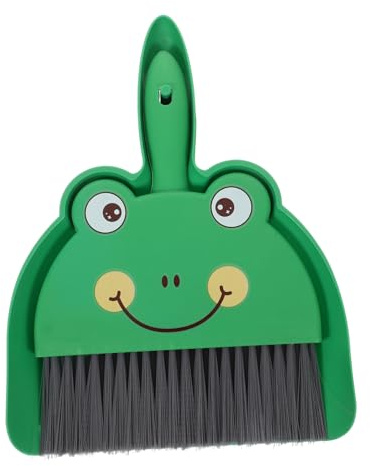 Hemobllo Mini Balai Et Pelle à Poussière Cartoon Compact Pour Bureau Ensemble Multi-fonction De Nettoyage De Petite Brosse Douce Sans Rayure Pour Débris Et Cheveux