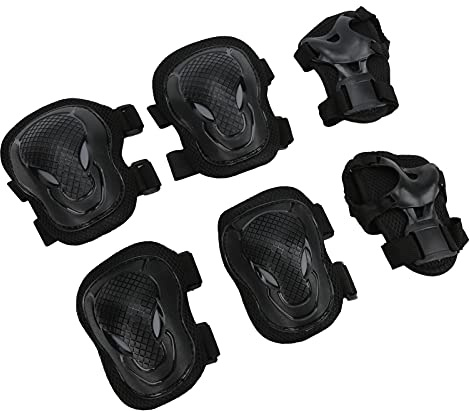 lvifloae Tampons de genou et coude à 6 pièces Skating Protective Gear Skate Pads Adult set pour scooters, planches à roulet